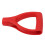 Plastic Snow Shovel Handle D Type 32mm ID Quick Install Red 18.5x11.5cm 1