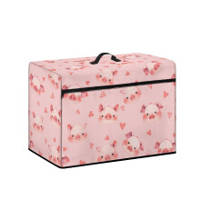 Piggy Hearts Sewing Machine Cover Polyester 1 Piece