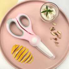 YZHMYR Portable Kids Ceramic Scissors – Non-Toxic, Safe, Easy-Clean, Food & Bag Cutting, with Protective Lid; Compatible with Kids' Use