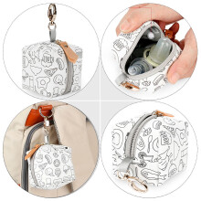 Holder Can Waterproof Pacifier Bag Zipper Closure Case Baby Storage