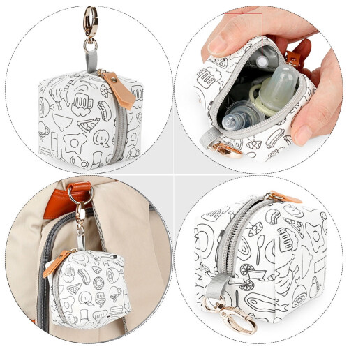 Waterproof Pacifier Holder with Zipper Closure