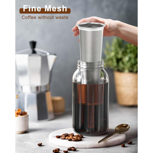 Cold Brew Coffee Filter for 32oz Wide Mouth Mason Jars Fine 2