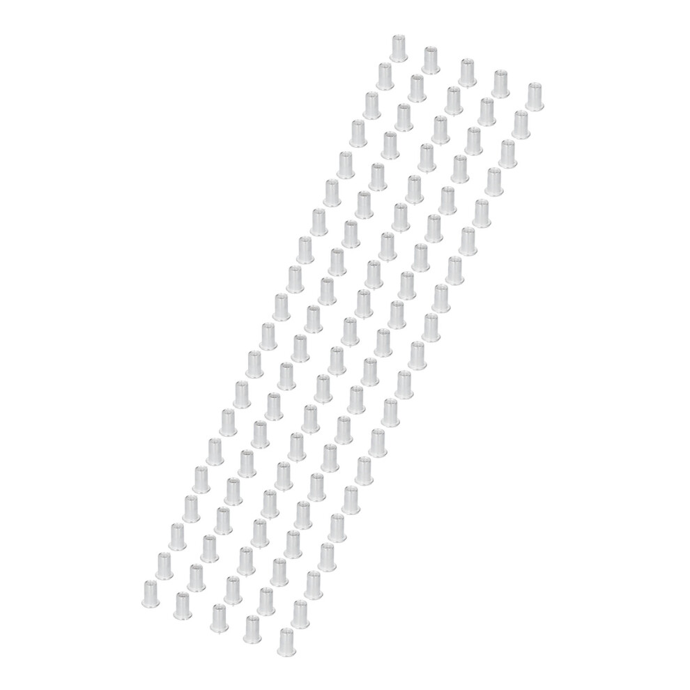 Aluminium Flange Rivet Nuts 100 Pcs Threaded Hardware Anticorrosion Rust Proof 5091390769849