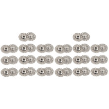 20Pièces Pressions Métalliques Argent Flocon Pour Veste Couture