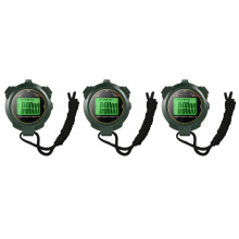 3Pièces Chronomètres Numériques Vert Montre Sport Portable