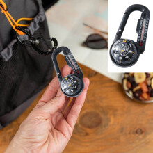 Outdoor Compass, Multifunctional Carabiner, Mountaineering Backpack Accessory, Hiking and Camping Gear, Survival Equipment