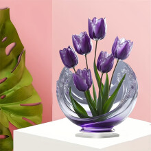 Purple Tulip Acrylic Desktop Decor 1pc