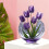 Purple Tulip Acrylic Desktop Decor 1pc 1