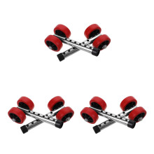 6St Elastische Rubberen Wandelwagenonderdelen Met Aluminium Frame Rood