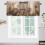 Brown Barn Door Curtain Valances 54x18 in 2 Panel Rod 2