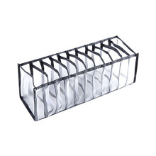 Foldable Breathable Mesh Clothes Organizer Box, 11-Grid, Black – Compatible with Socks, Underwear, Ties, Panties