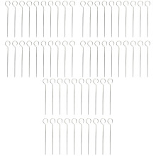 60Pièces Brochettes Kabob Métal Inoxidables Robustes Pour Bbq Argenté