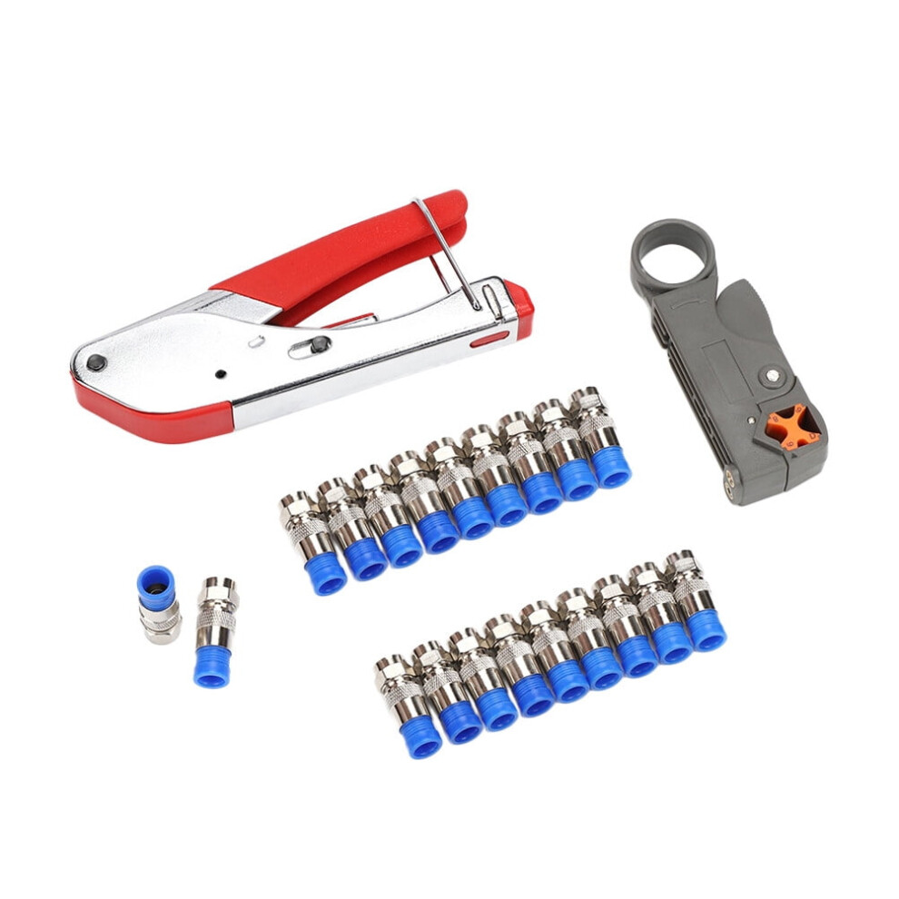 Coaxial Cable Pliers Stripper Pliers Set Of Net Cable Pliers Combination Tool With 20 Blue 9464372767076