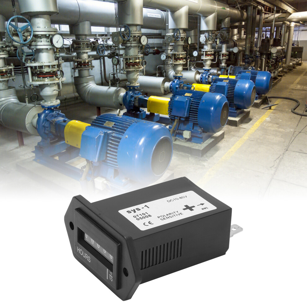 Mechanical Hour Meter Electronic Industrial Fully Sealed Quartz 0.1-9999 Hrs 6931391583053