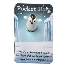 Animal Pocket Hug Greeting Cards, Penguin Encouragement Emotional Support for Christmas, Anniversaries, Valentine's Day, and Birthdays