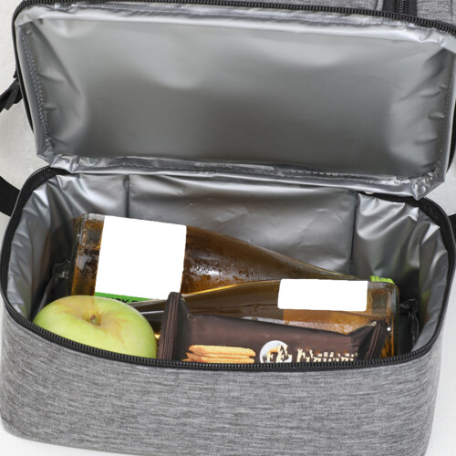 (Gray) Insulated Lunch Bag with Adjustable Strap 2