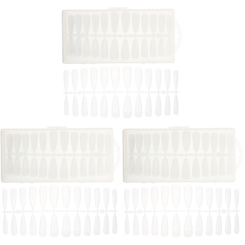Ongles Artificiels Blancs Plein Couvrant Pour