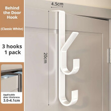 Over The Door Hooks, Vertical Hanging Coat Rack, No Drilling Required Metal Hanging Clothes Rack for Coats, Jackets, Hats, Robes, Towels