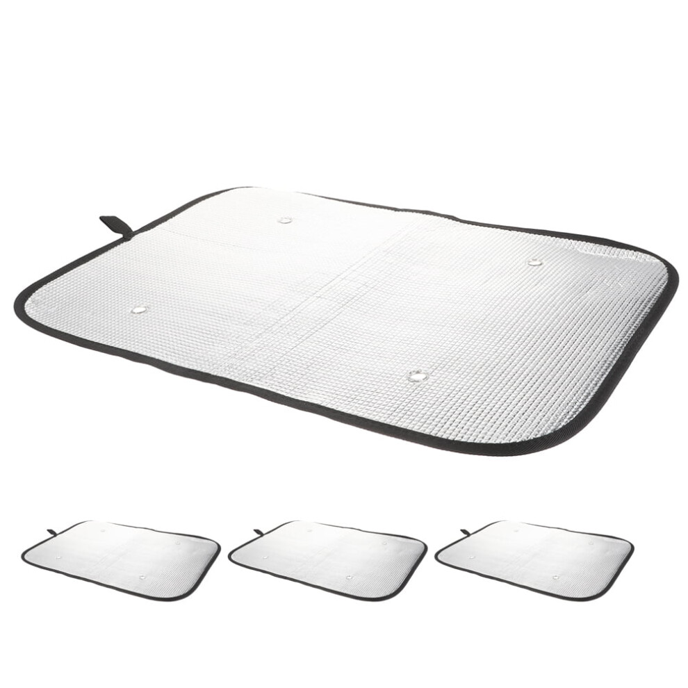 Hemoton Rv Door Window Shade Aluminum Foil Car Sunshade For Camper Windows Protection Use 4Pcs Silver 9464372767359