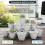 (01) White Crackle Ceramic Succulent Planter 11
