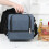 (Navy Blue) Insulated Lunch Bag with Adjustable Strap 6