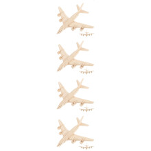 4Pièces Bois Khaki Jouet Enfant Décoratif Solide Sûr