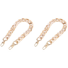 2Pièces Chaîne Décorative Beige En Acrylique Pour Sac À Main