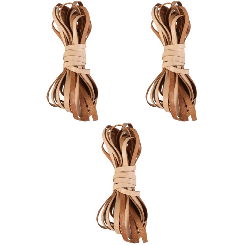 3Pièces Cuir Plats Multicolores Pour Macramé