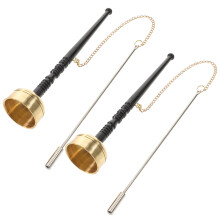 2Pièces Instrument Bouddhiste En Cuivre Noir Usage Domestique