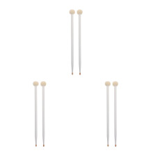 6St Witte Percussie Mallets Gebruikt Voor Bass Drum En Marching Snare