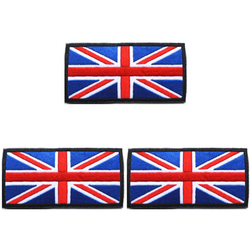 3Pièces Patchs Couture Multicolores Uk Pour Vêtements Sacs 2