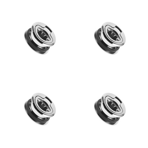 4Pièces Fermoirs En Zinc Argenté Pour Coffres