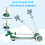 Kids 3-Wheel Scooter with Lean-to-Steer and Adjustable 4