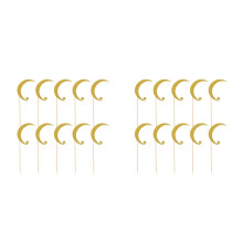 50Pièces Accessoires Dorés Gâteau Lune Etoile Pour Fête Eid