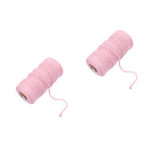 Corde Coton Macramé Rose 3Mm Résistante Pour Projets DIY
