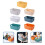 7Pcs Plastic Storage Bins for Pantry Organizer Assorted Color Rectangular Shape 5