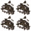 40Ensembles Boutons Pression Métal Marron Pour Accessoires Couture 6