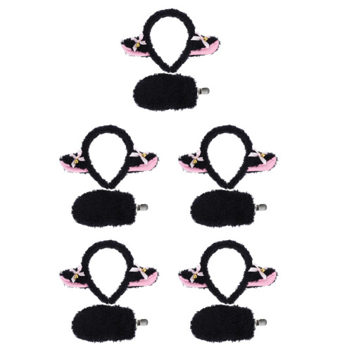5Ensembles Ensemble Costume Oreilles Et Queue En Tissu