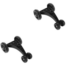 2Pièces Roues Universelles Résistantes Pour À Roulettes Noir