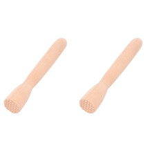 2St Duurzame Food Muddler Lichtbruin Ergonomisch Voor Huishouden