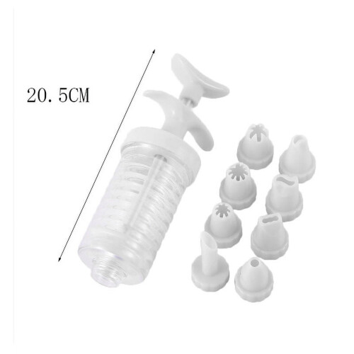 Cookie Press Set with 8 Tips – DIY Cookie Maker, Decorating Tool, Compatible with Classic Cookie Discs 2