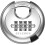 4-Digit Combination Disc Padlock Hardened Steel Shackle 6