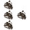 40Ensembles Boutons Pression Métal Marron Pour Accessoires Couture 8