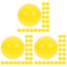 75Pièces Boules Ouvertes Jaunes En PVC Accessoires Pour Jeux De