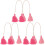 6Pièces Pompons Rose Tissés Main Pour Décoration DIY 1