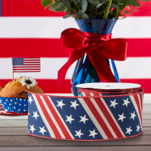 4Th of July Decorations, 10-Yard Independence Day Ribbon for Gift Wrapping and Decor