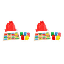 2Ensembles Jouet Domino En Bois Jeu D'addition Montessori