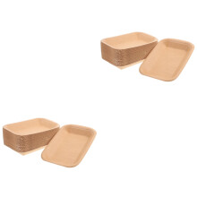 100St Wegwerp Voedsel Trays Khaki Voor Kreeft, En Visfeest