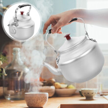 Retro Tea Kettle Aluminum Alloy Boiling Water Teapot Silver 1Pcs