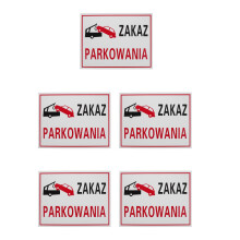 5St Zelfklevende Parkeerverbodsstickers Waterdicht En Weerbestendig